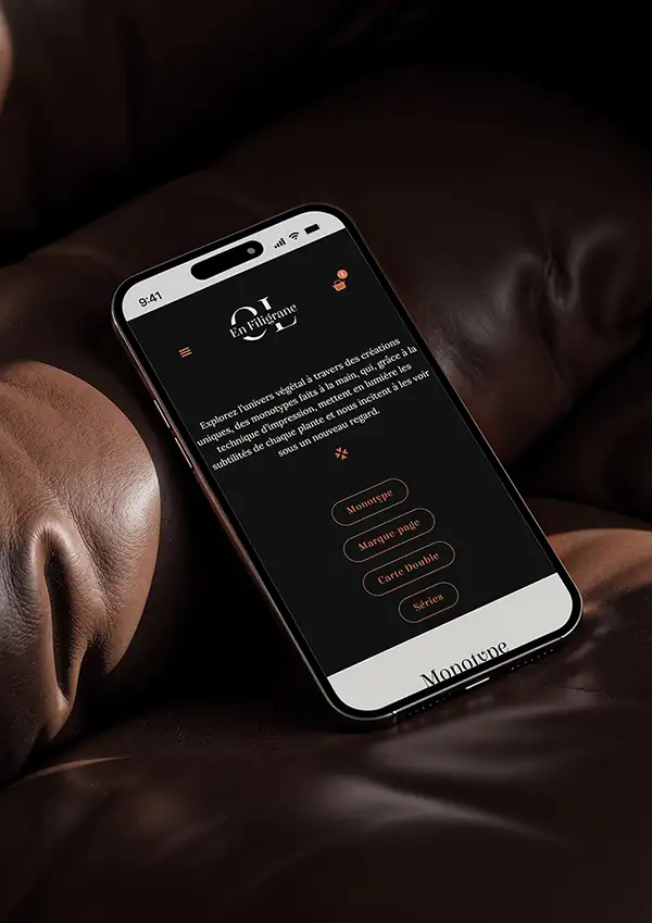 Site Internet réalisé par La Photo'graphiste : responsive sur tablette et sur téléphone, boutique en ligne